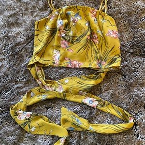 Floral wrap tank